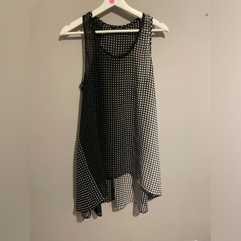 Kaktus white‎ and black Tunic Top size medium